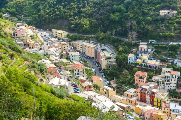 Vacker Utsikt Över Riomaggiore Provinsen Spezia Ligurien Italien — Stockfoto