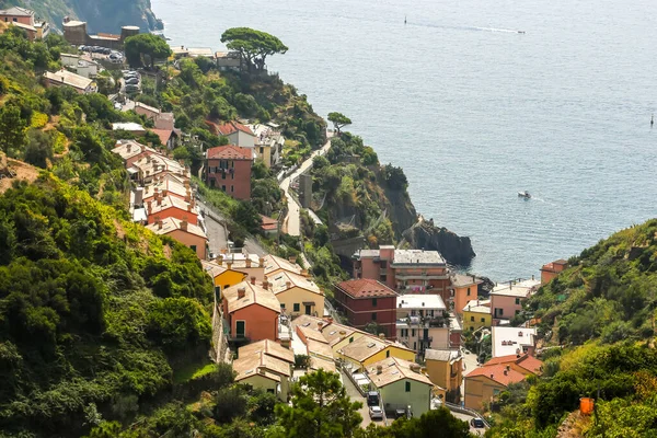 Krásný Výhled Riomaggiore Vesnici Provincii Spezia Liguria Itálie — Stock fotografie