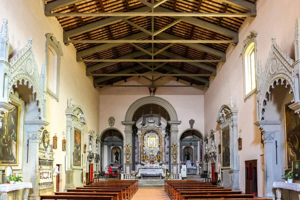 Volterra Italy Circa September 2018 Beautiful Interiors Catholic Church Chiesa — Stock Photo, Image