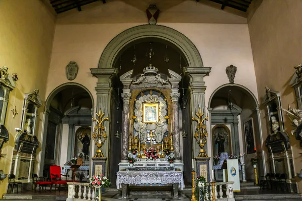 Volterra Italia Circa Septiembre 2018 Hermosos Interiores Iglesia Católica Chiesa — Foto de Stock