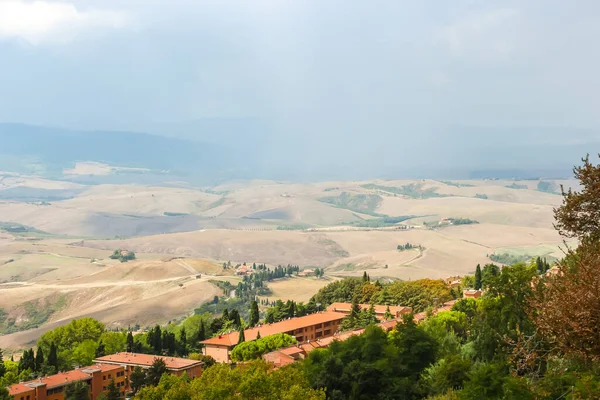 Schöne Ansicht Der Ländlichen Landschaft Der Nähe Von Volterra Italien — Stockfoto