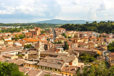 Colle di Val d 'Elsa, İtalya Eylül 2018. Colle di Val d 'Elsa' nın güzel mimarisi, İtalya 'nın orta kesiminde, Siena, Toskana' nın küçük bir kasabası..
