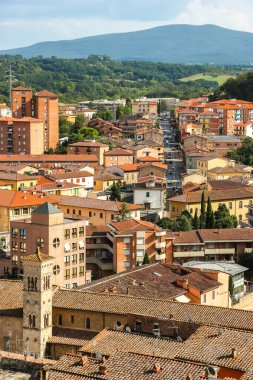Colle di Val d 'Elsa, İtalya Eylül 2018. Colle di Val d 'Elsa' nın güzel mimarisi, İtalya 'nın orta kesiminde, Siena, Toskana' nın küçük bir kasabası..