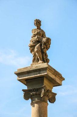 Floransa, İtalya - Eylül 2018. Floransa şehir merkezinin güzel mimarisi.