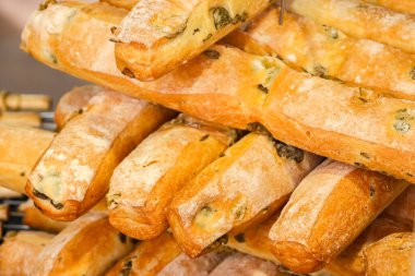 Floransa, İtalya - Eylül 2018. Floransa 'nın lezzetli sokak yemekleri.