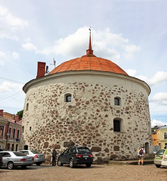 Kulatá věž v Vyborg, Rusko — Stock fotografie