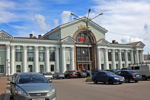 Dworzec kolejowy w Vyborg, Federacja Rosyjska — Zdjęcie stockowe