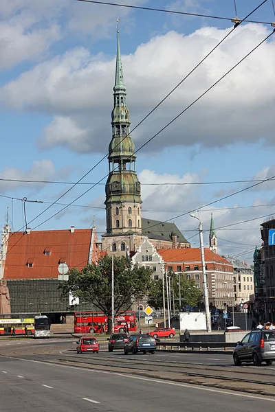 Kostel sv. Petra v Rize, Latvia — Stock fotografie