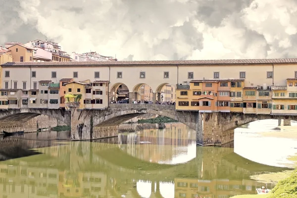 Ponte velha em Florença, Itália — Fotografia de Stock