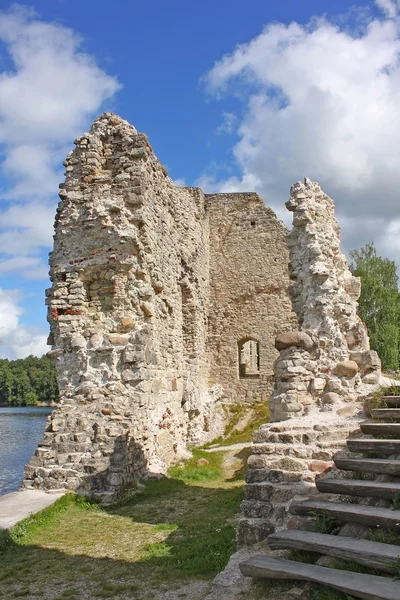 Koknese hrad v Lotyšsku — Stock fotografie