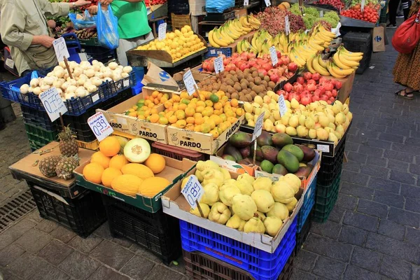 Legumes Frutas Para Venda Mercado Rua Atenas Grécia Outubro 2020 — Fotografia de Stock