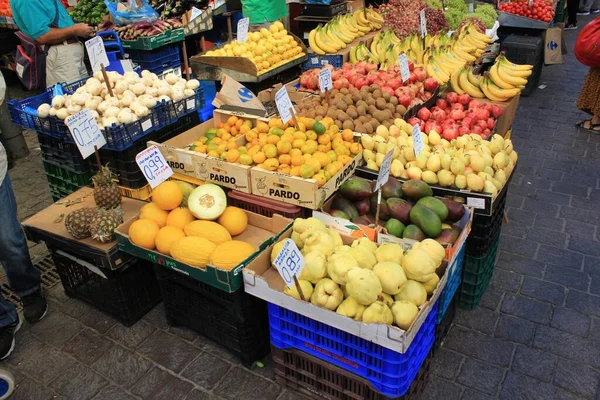 Legumes Frutas Para Venda Mercado Rua Atenas Grécia Outubro 2020 — Fotografia de Stock