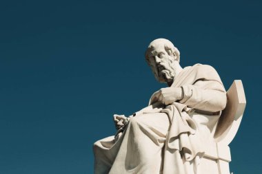 Antik Yunan filozof Plato 'nun 9 Ekim 2020' deki heykeli.