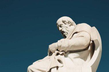 Antik Yunan filozof Plato 'nun 9 Ekim 2020' deki heykeli.