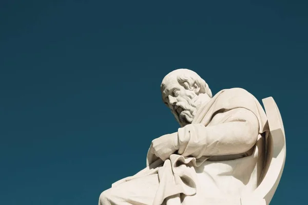 Statue Ancient Greek Philosopher Plato Athens Greece October 2020 — Stock Photo, Image