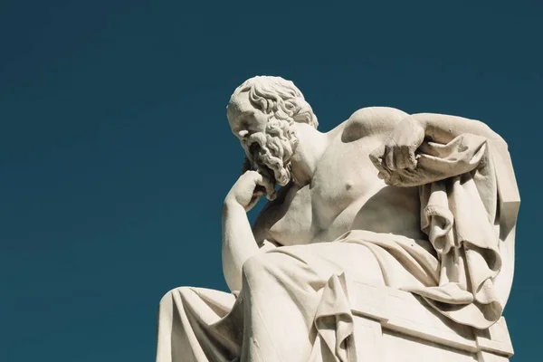 Statua Dell Antico Filosofo Greco Socrate Atene Grecia Ottobre 2020 — Foto Stock