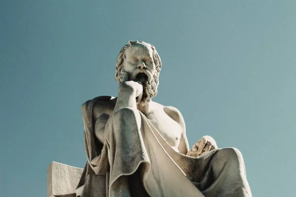 Statua Dell Antico Filosofo Greco Socrate Atene Grecia Ottobre 2020 — Foto Stock