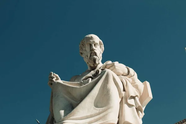 Staty Den Antika Grekiska Filosofen Platon Aten Grekland Oktober 2020 — Stockfoto