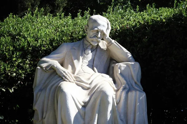 Памятник Греческому Поэту Костису Паламасу Афинах Греция Октября 2020 — стоковое фото