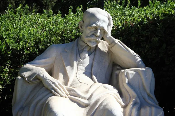 Памятник Греческому Поэту Костису Паламасу Афинах Греция Октября 2020 — стоковое фото