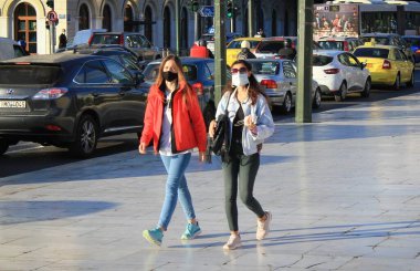 Yunanistan 'da 7-30 Kasım 2020 tarihleri arasında Covid-19 salgını - Atina, Yunanistan, 5 Kasım 2020.