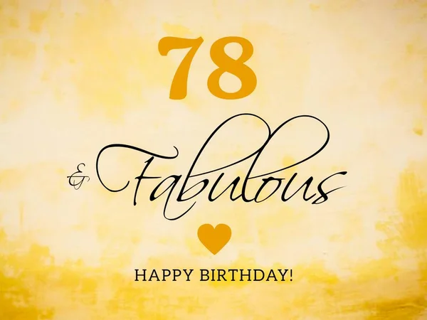 78th birthday card wishes illustration