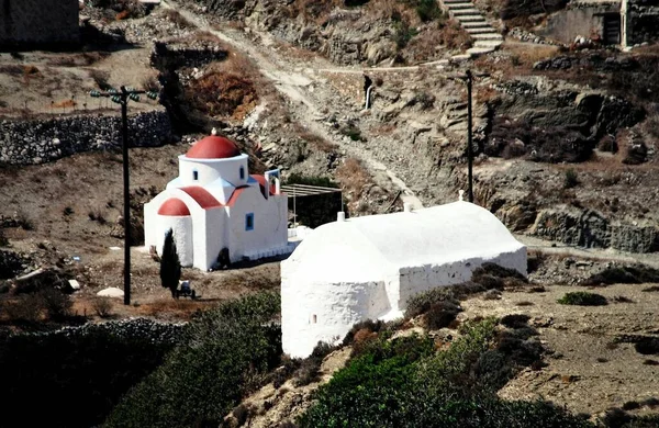 Greece Karpathos Island Small Church Olympos Village — Stock Photo, Image