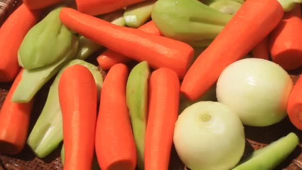 The vegetables and the fruits — Stock Video