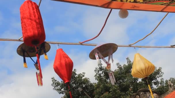Фонарь в традиционном фестивале, Вьетнам — стоковое видео