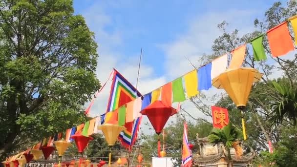 Lanterna in festa tradizionale, viascar — Video Stock