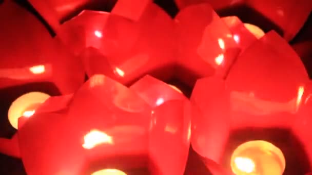 Le candele nella festa tradizionale, viascar — Video Stock