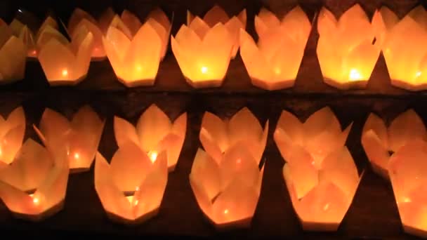 Las velas en el festival tradicional, vietnam — Vídeo de stock