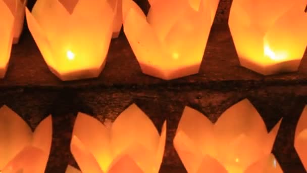 The candles in traditional festival, vietnam — Stock Video