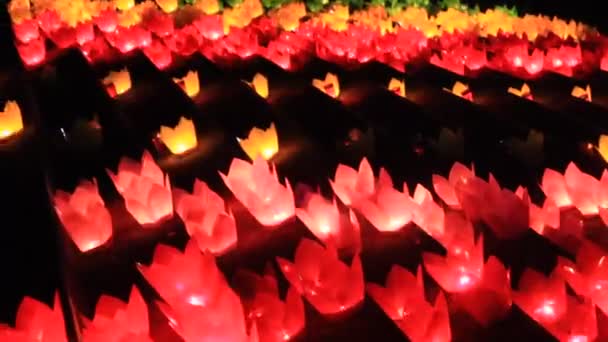 Τα κεριά στο παραδοσιακό πανηγύρι, Βιετνάμ — Αρχείο Βίντεο
