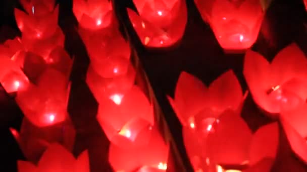 Le candele nella festa tradizionale, viascar — Video Stock