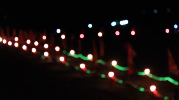 Las velas en el festival tradicional, vietnam — Vídeo de stock