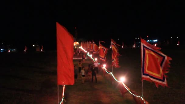 The candles in traditional festival, vietnam — Stock Video