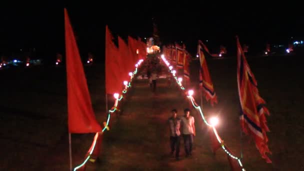 Las velas en el festival tradicional, vietnam — Vídeos de Stock