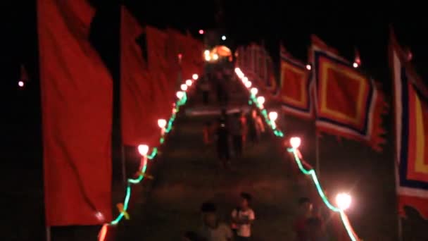 The candles in traditional festival, vietnam — Stock Video