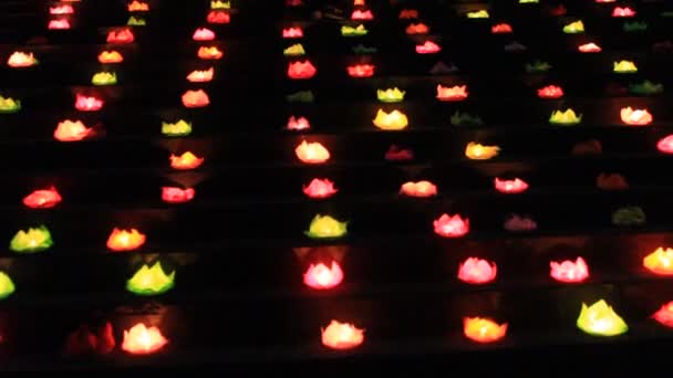 Le candele nella festa tradizionale, viascar — Video Stock