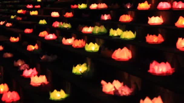 Las velas en el festival tradicional, vietnam — Vídeos de Stock