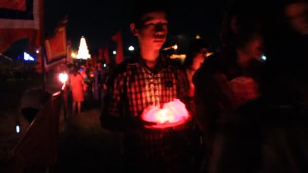 Feux d'artifice dans un festival traditionnel, vietnam — Video