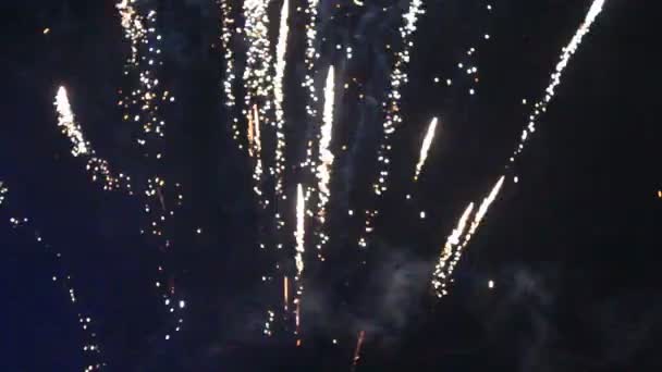 Fireworks in a traditional festival, vietnam — Stock Video