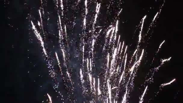 Fireworks in a traditional festival, vietnam — Stock Video