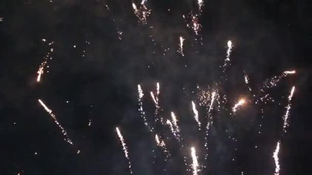 Fireworks in a traditional festival, vietnam — Stock Video