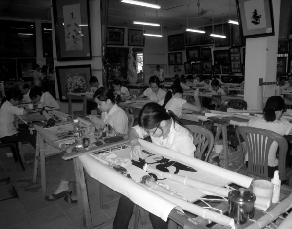 Crianças com deficiência bordado imagem — Fotografia de Stock