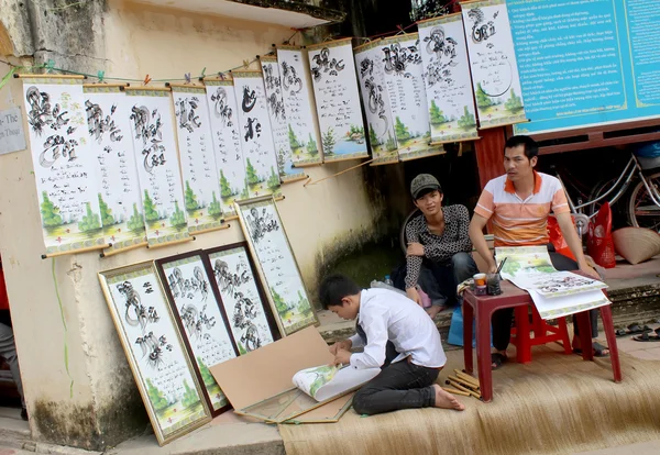 HAI DUONG, VIETNAM, SEPTEMBER, 10: Folk sælger godt på September - Stock-foto