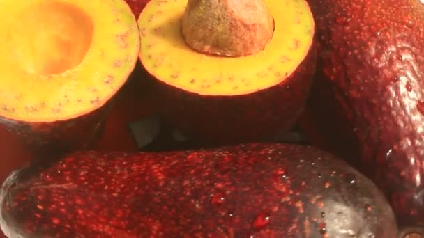 Avocado on plate — Stock Video