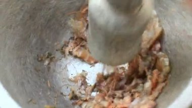 shrim ve yengeç harç ve havaneli gıda işleme
