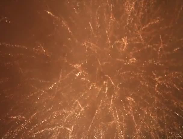 Vuurwerk in het nieuwe jaar — Stockvideo